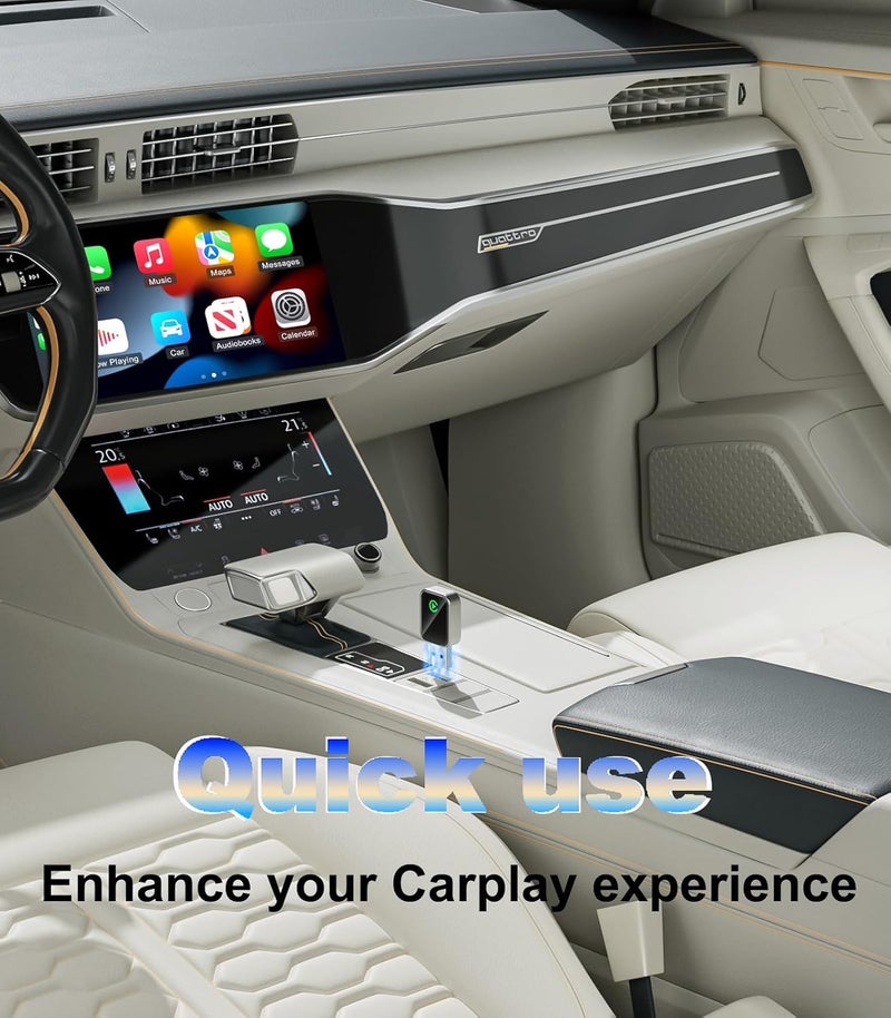 THANDBLE Wireless CarPlay Adapter for iPhone (2025 Upgrade) Converts Wired to Wireless Car Play Adapter, Mini Size Plug and Play, Compatible with iOS 10+ & OTA Updates - Black - Image 4